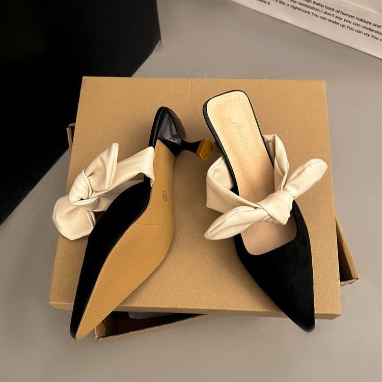 2026 New Spring Summer French Elegant Closed Toe Mules