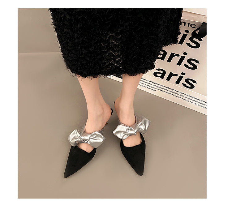 2026 New Spring Summer French Elegant Closed Toe Mules