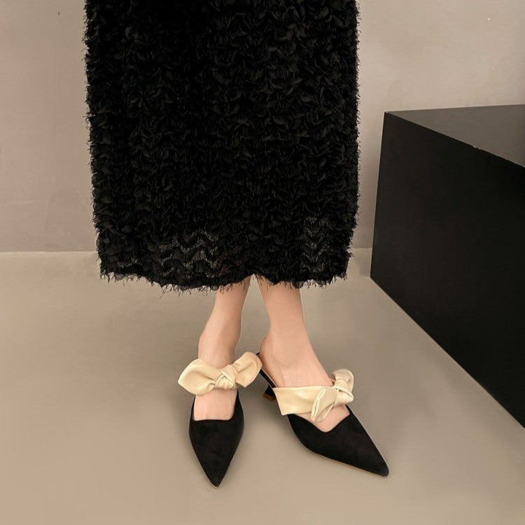 2026 New Spring Summer French Elegant Closed Toe Mules
