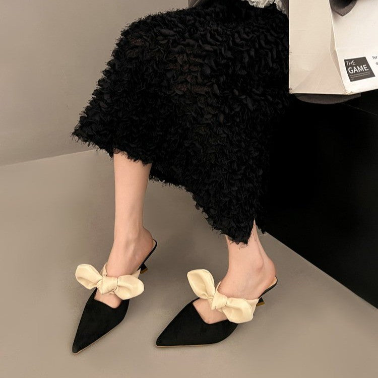2026 New Spring Summer French Elegant Closed Toe Mules
