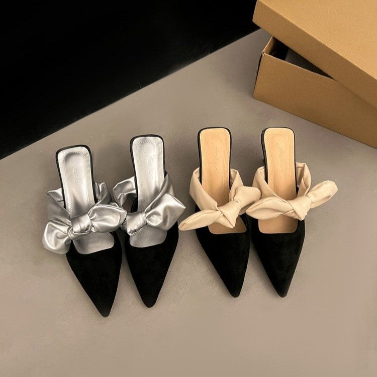 2026 New Spring Summer French Elegant Closed Toe Mules
