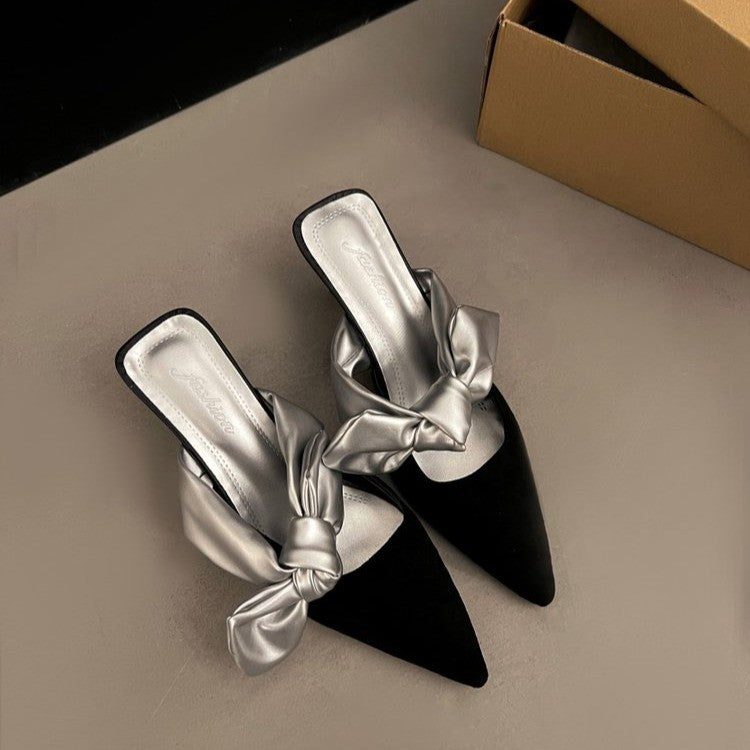 2026 New Spring Summer French Elegant Closed Toe Mules