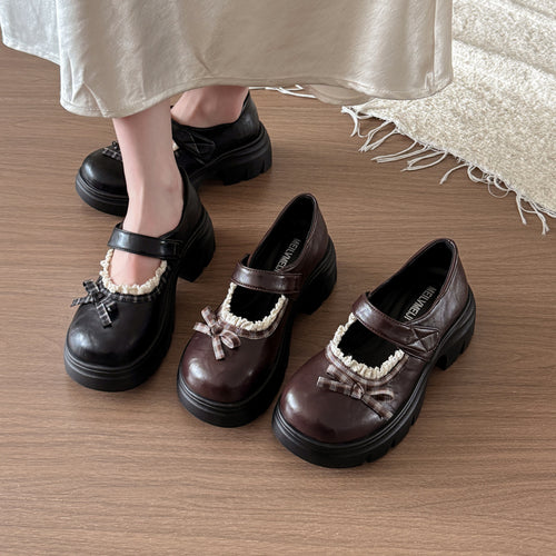 2026 Spring Fashion Bow Mary Jane Shoes for Women with Heels