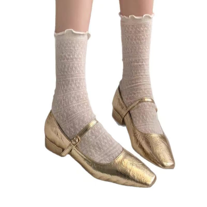 2026 New Arrival Women's Silver Block Heel Mary Janes