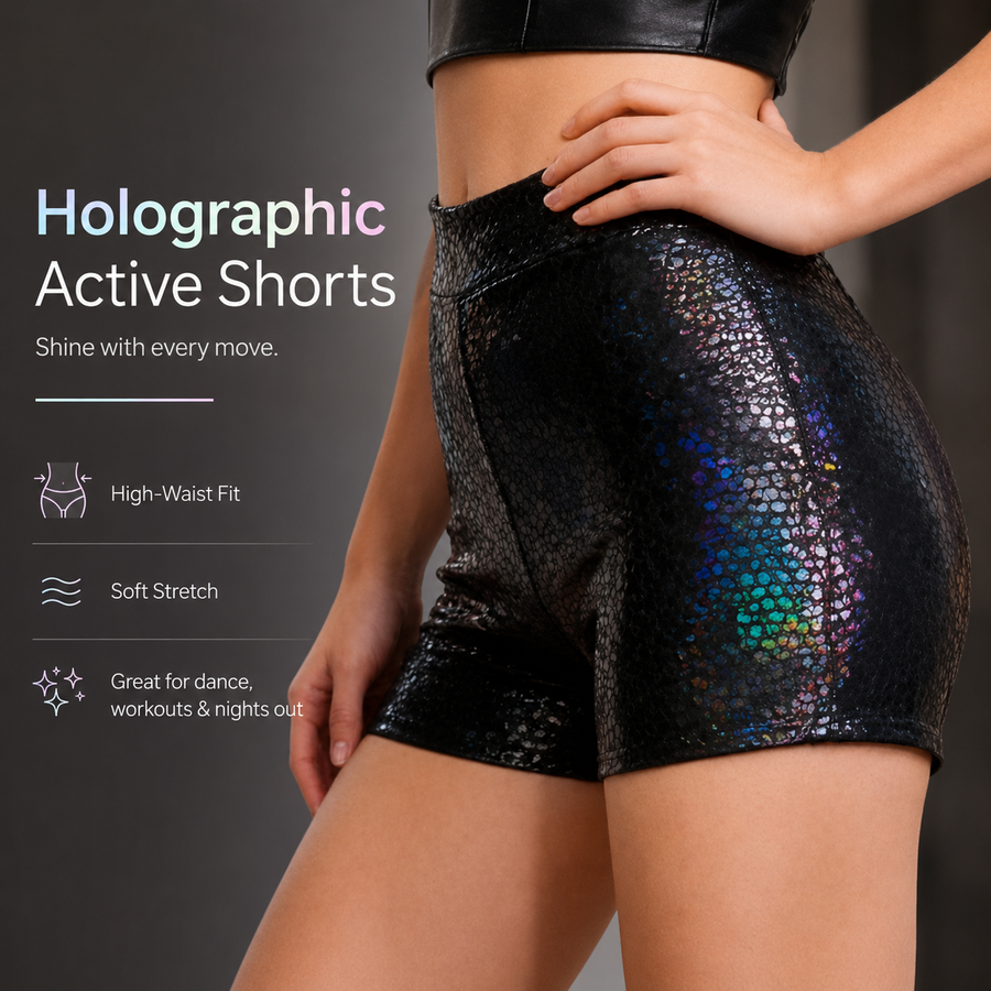Women's Faux Leather High Waisted Shorts - Sexy Mini Hot Pants