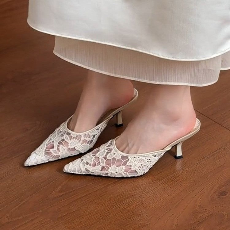 2026 Summer Women's Niche Design Pointed Toe Stiletto Sandals