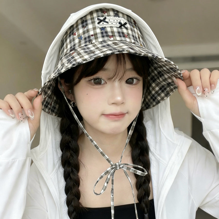 Women's Bow-tie Cartoon Full-print Star-patterned Rope Hat