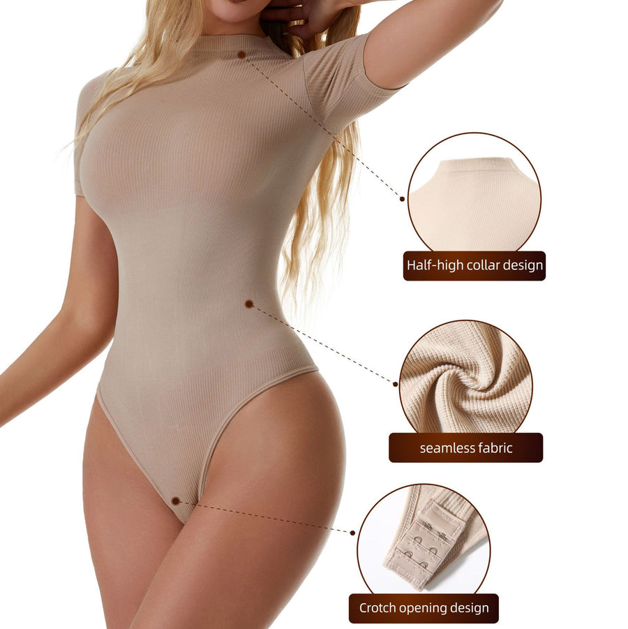 Plus-Size Shapewear Bodysuit for Women - Waist Trainer & Yoga Layer