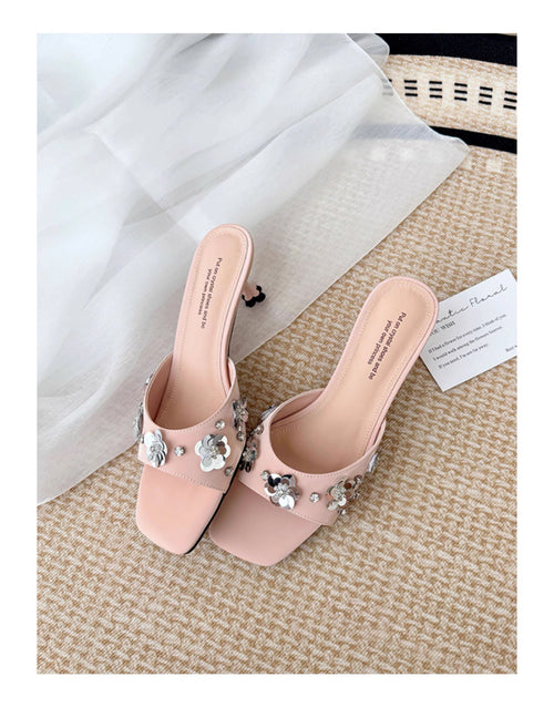 2026 New Women French Luxury One-Strap Slide Sandals