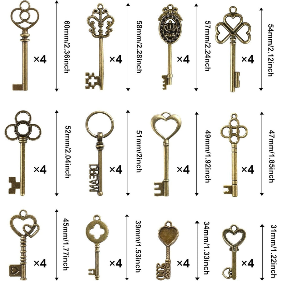 Vintage Skeleton Key Charms and Dragonfly Wings for Jewelry