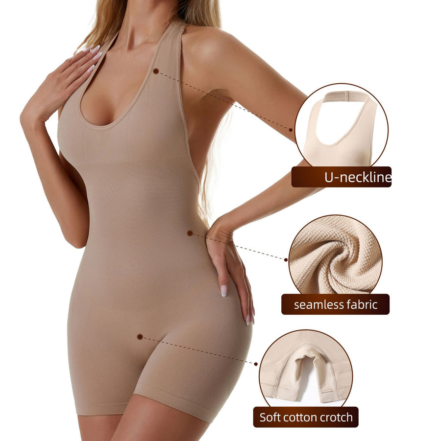 Women's Plus Size Shaping Bodysuit for Yoga & Fitness