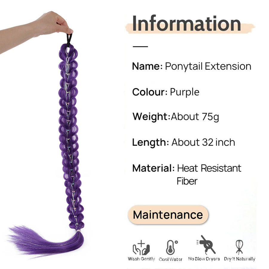 Colorful Rumi Ponytail Wig - Jump Rope Style for Fun Looks