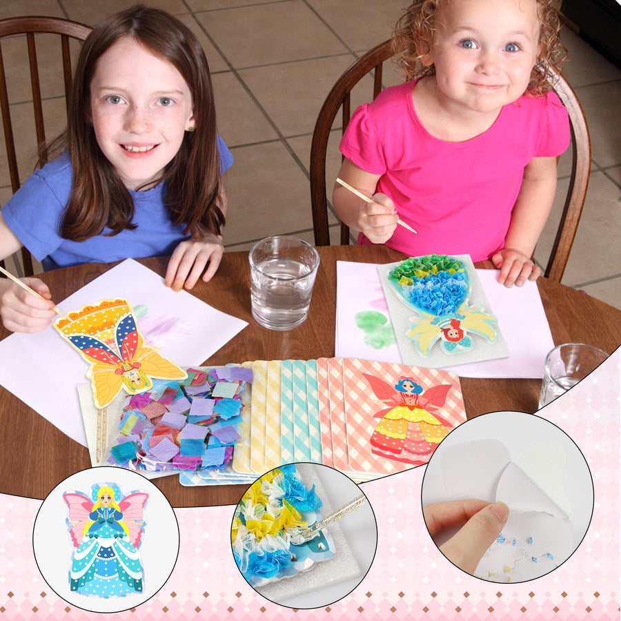 Elves Craft Kits: 12-Piece Felt Embroidery Set for Girls
