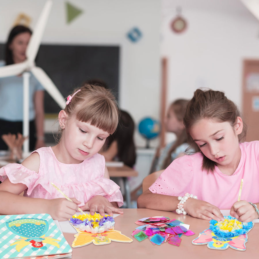 Elves Craft Kits: 12-Piece Felt Embroidery Set for Girls