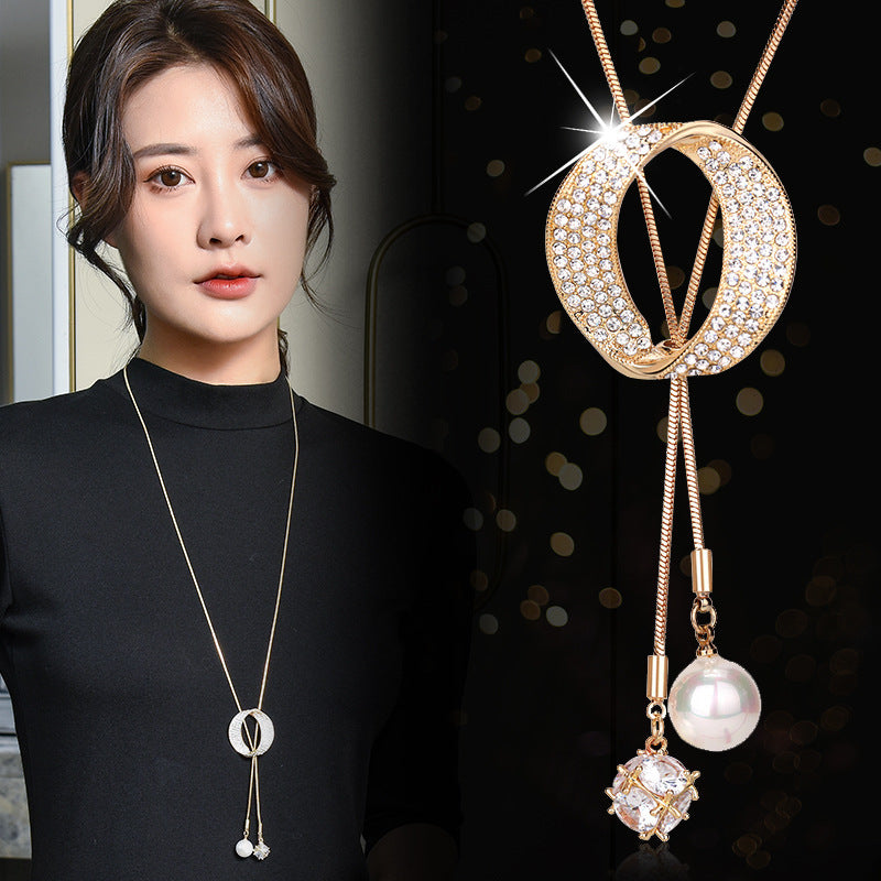 Korean Style Long Sweater Chain Necklace for Women