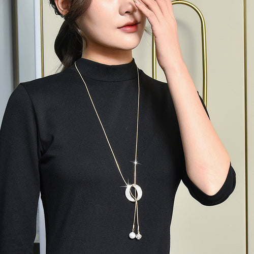 Korean Style Long Sweater Chain Necklace for Women