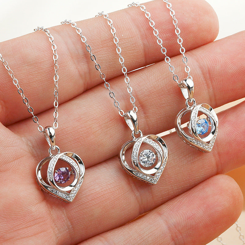 Dainty Heart Pendant Collarbone Chain for Women | Sweater Necklace