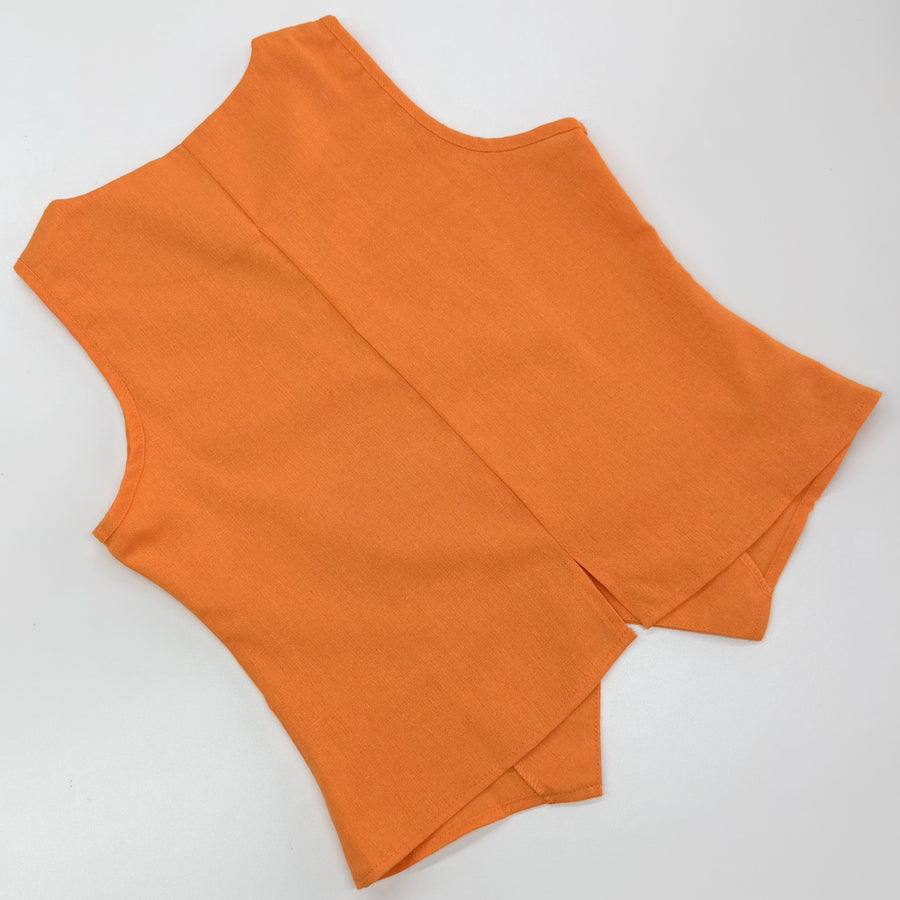 Sleeveless V-Neck Waistcoat Vest & Midi Skirt Two-Piece Set