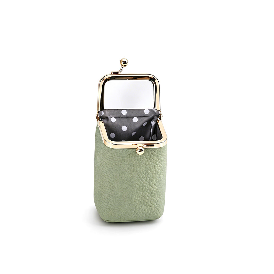 Leather Mini Red Lipstick Bag - Chic & Stylish Makeup Bag