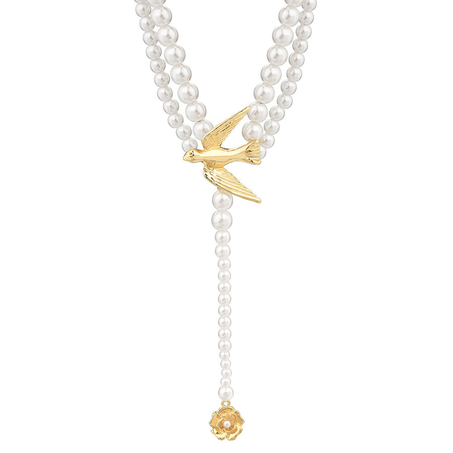 Elegant High-End Thorn Bird Pearl Necklace for Women