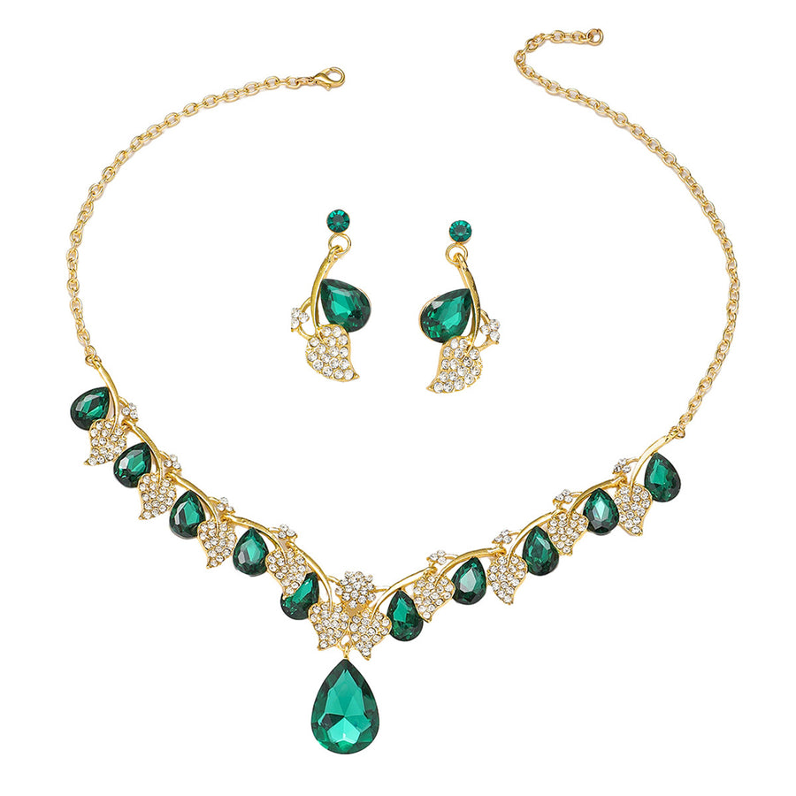 Elegant Crystal Necklace and Earrings Set for Weddings
