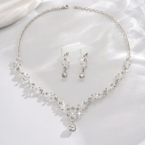 Elegant Cross-Border Bridal Jewelry Necklace Set