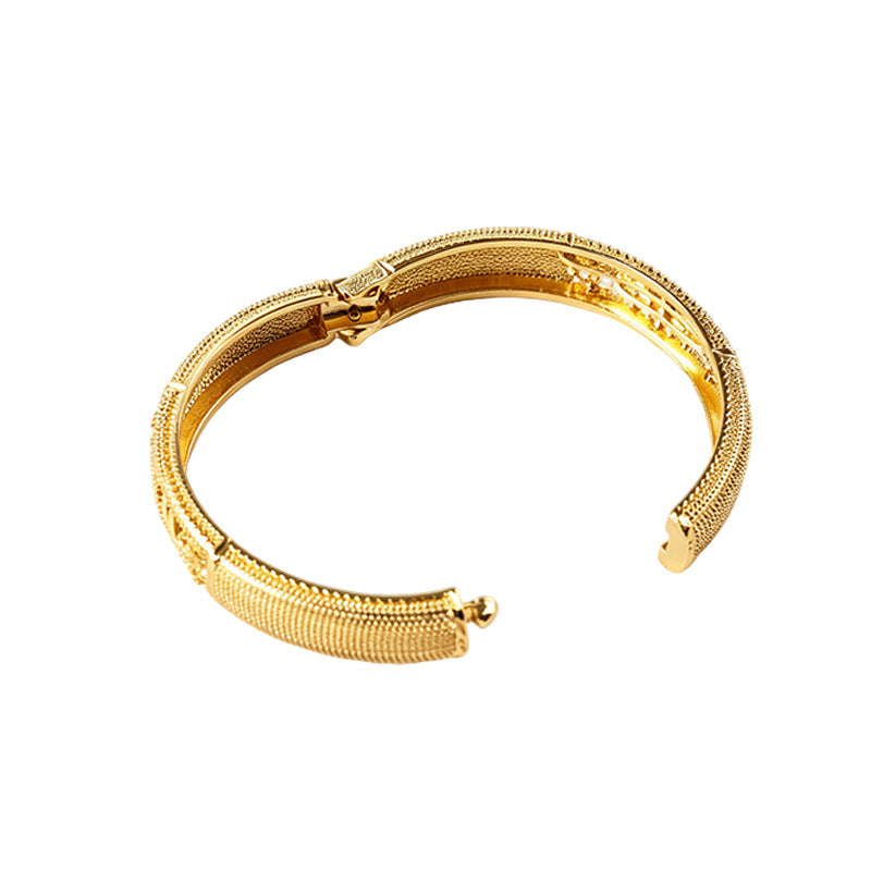 Cross-Border Gold-Plated Bracelet - Retro Four-Leaf Clasp