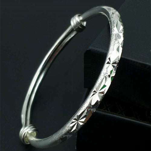 Ethnic Style Retro Miao Silver Plated Lucky Word Bracelet