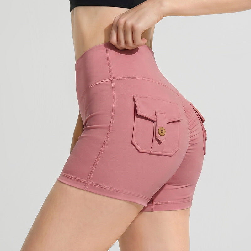 High-Elastic Yoga Shorts for Women - Peach Butt-Enhancing Style