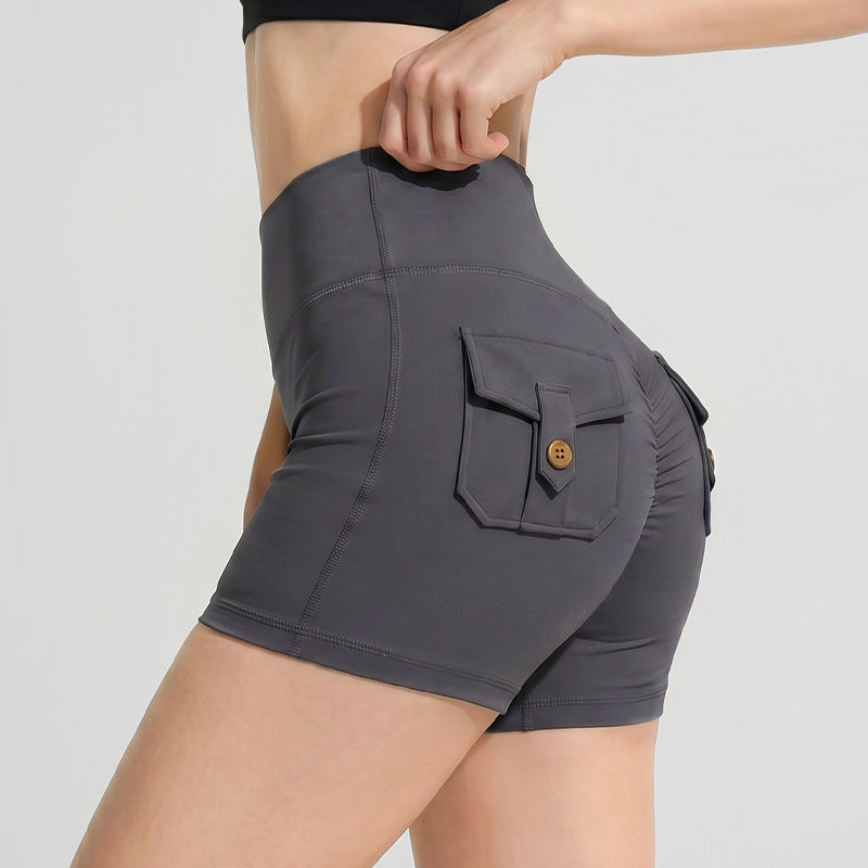 High-Elastic Yoga Shorts for Women - Peach Butt-Enhancing Style