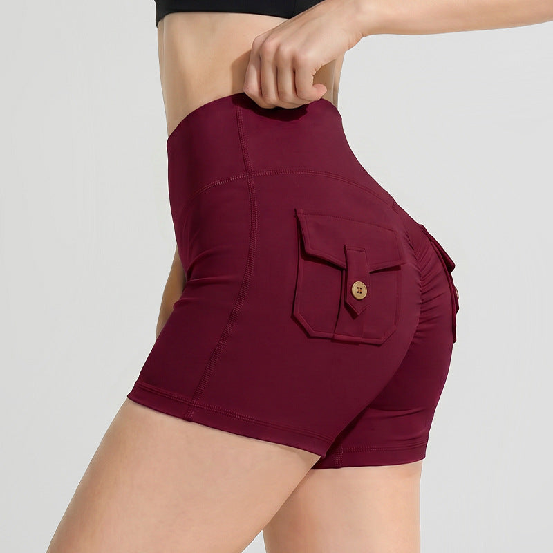 High-Elastic Yoga Shorts for Women - Peach Butt-Enhancing Style