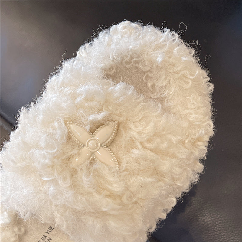 Women's Fuzzy Slippers - Trendy Platform Fluffy Shoes