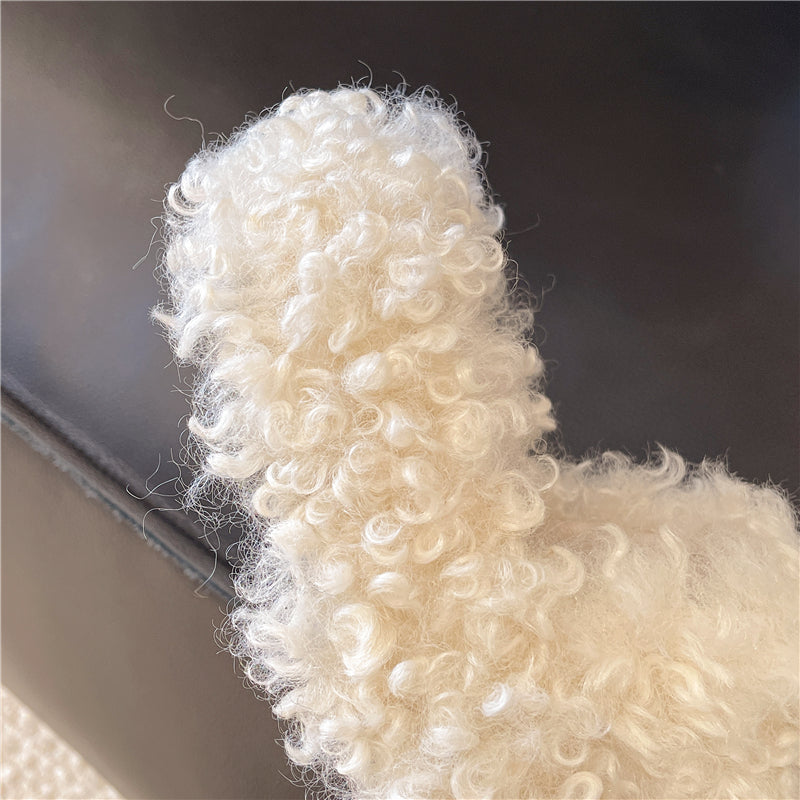 Women's Fuzzy Slippers - Trendy Platform Fluffy Shoes