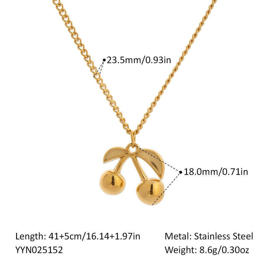 2Pcs Women 3D Cherry Fruit Jewelry Set - Trendy & Sweet