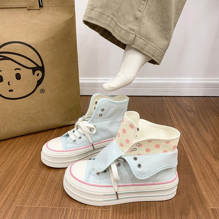 2026 Spring Fall Women's Unique Design Plaid High Top Shoes