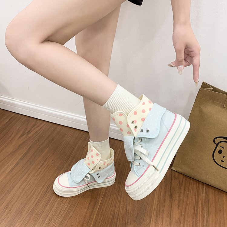 2026 Spring Fall Women's Unique Design Plaid High Top Shoes