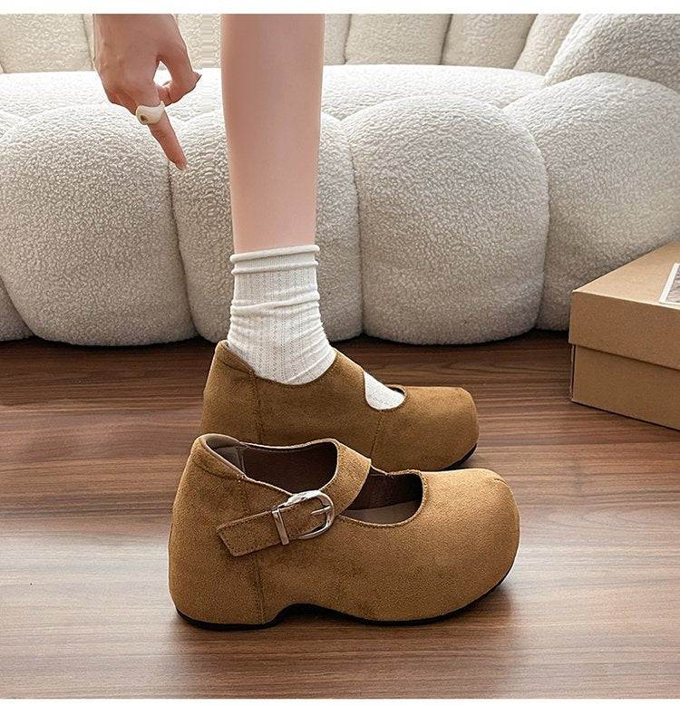 2026 Women's French Mary Jane Shoes - Chunky Hidden Heel