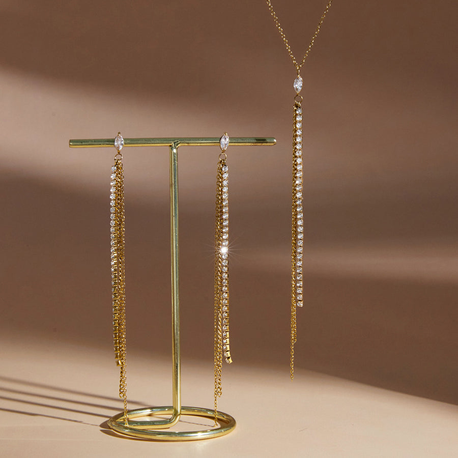 Elegant Titanium Steel Jewelry Set for Women - Light Luxury