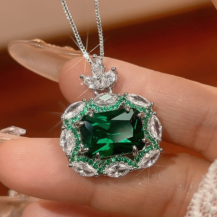 Elegant Jewelry Set: Necklace, Ring & Earrings with Gemstones