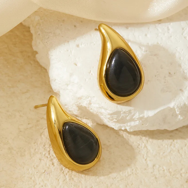 14K Gold Plated Stainless Steel Ear Cuff Studs for Women