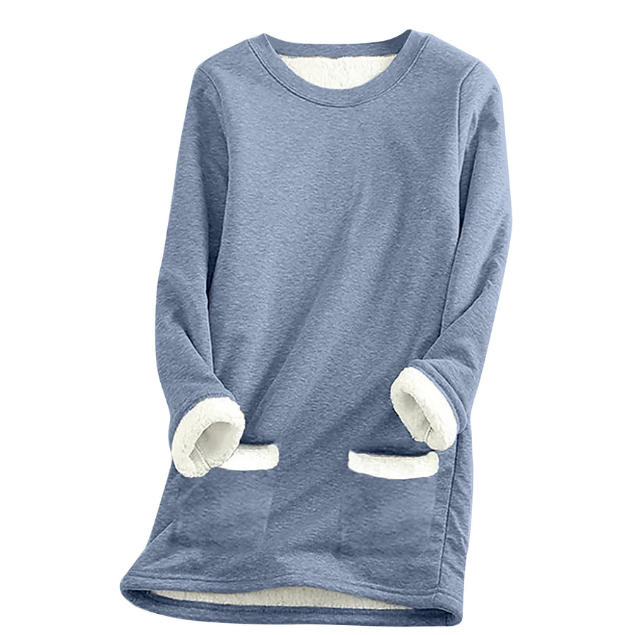 Autumn and Winter Women's Velvet Bottom T-Shirt