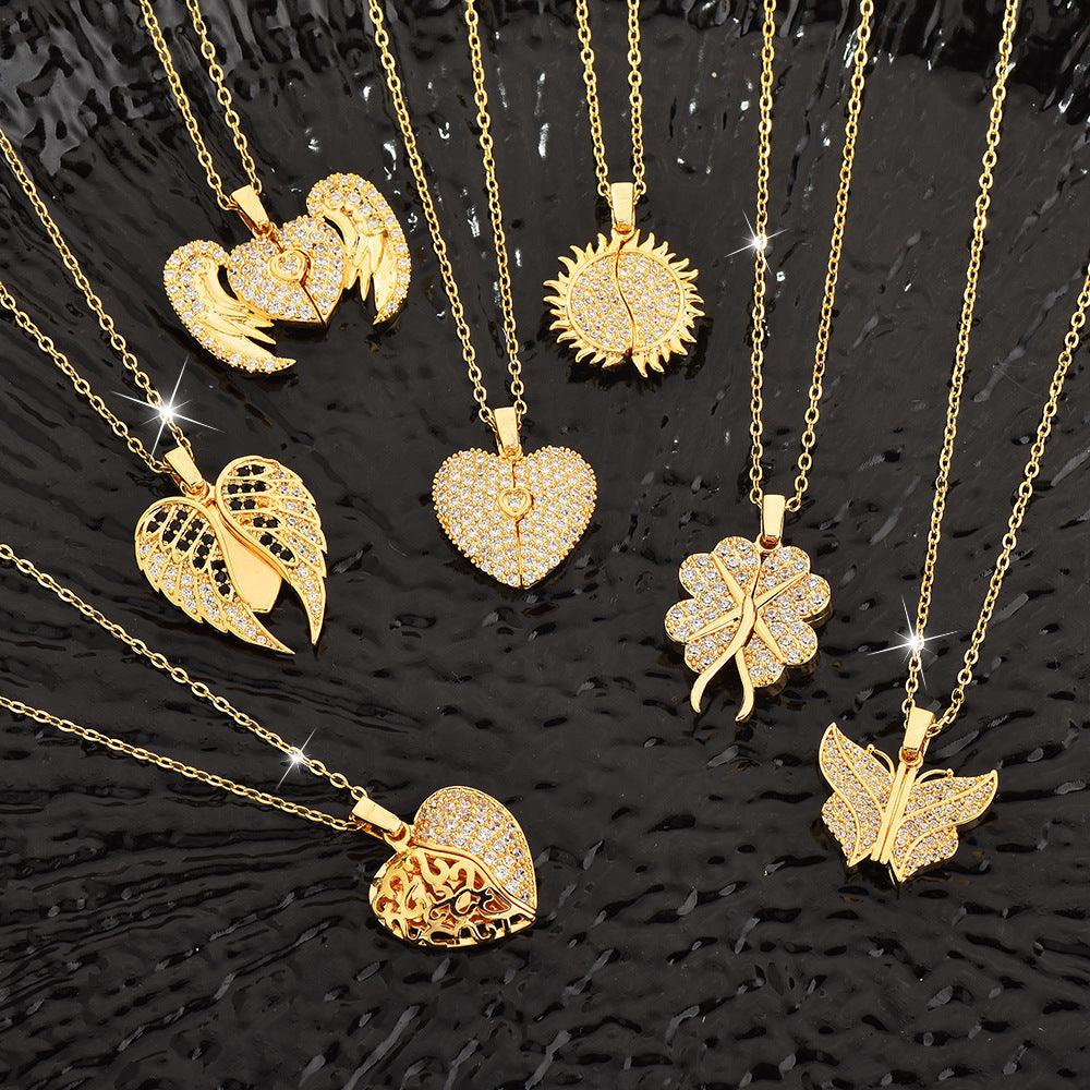 Personalized Heart Locket Necklace - Custom Engraved Gift