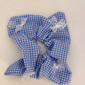 French-style Vintage Plaid Square Scrunchie - Sustainable Fashion