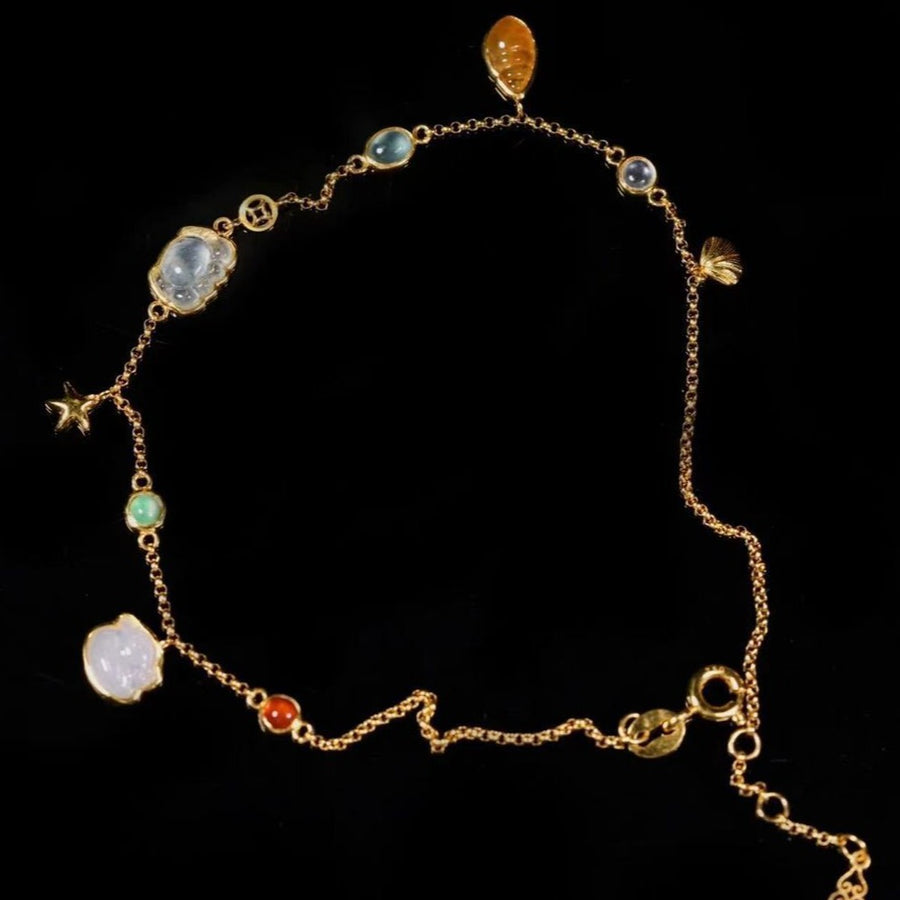 Charming Summer Forest-Style Starfish Anklet for Women