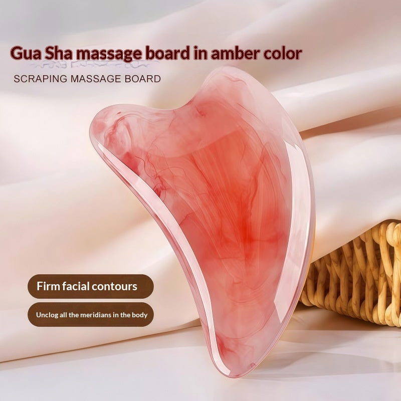 Facial Gua Sha Board and Muscle-Stripping Stick for Relaxation