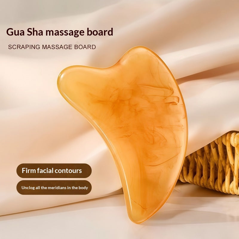 Facial Gua Sha Board and Muscle-Stripping Stick for Relaxation