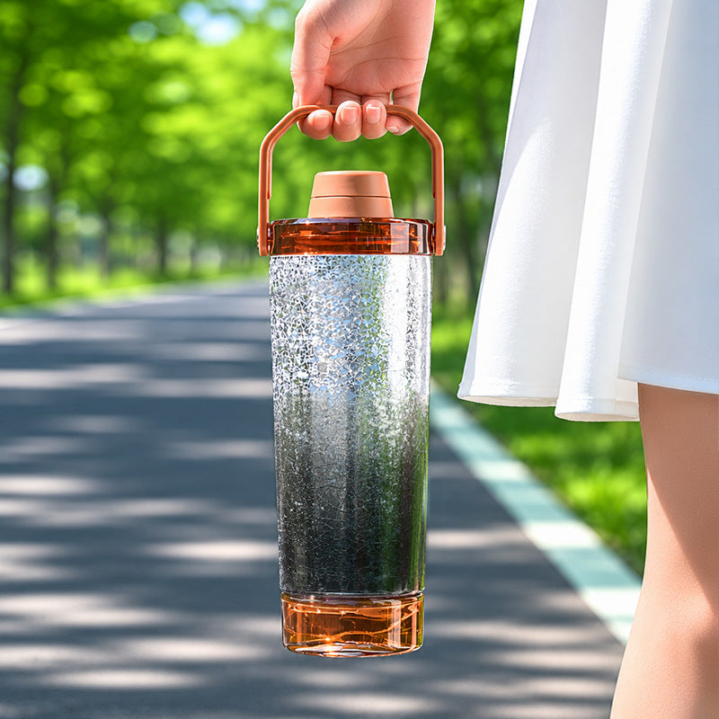 Ice-crack Pattern Stainless Steel Shaker - Portable Insulated Cold Cup