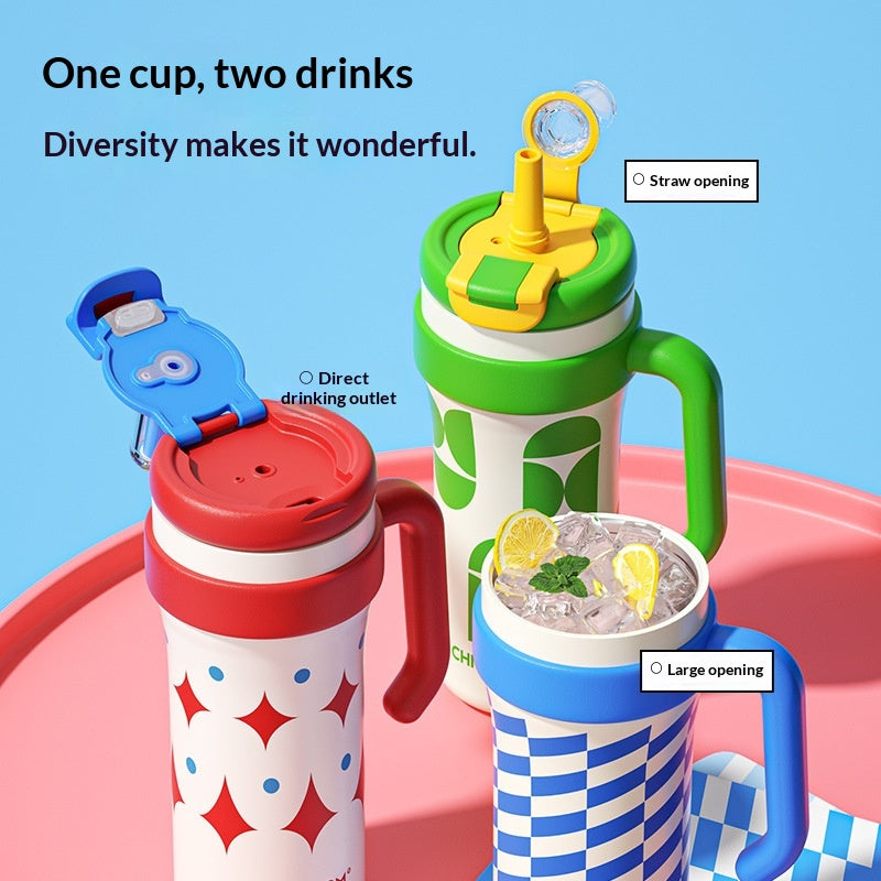 Stylish Tumbler with Handle for Iced Coffee Lovers