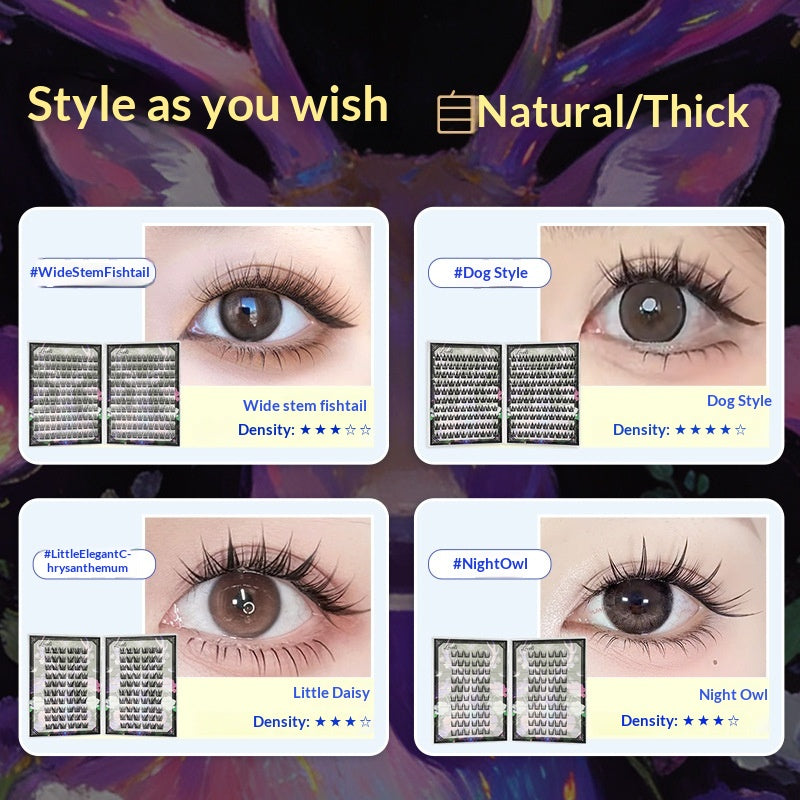 Self-adhesive Glue-free False Eyelashes with Tweezers