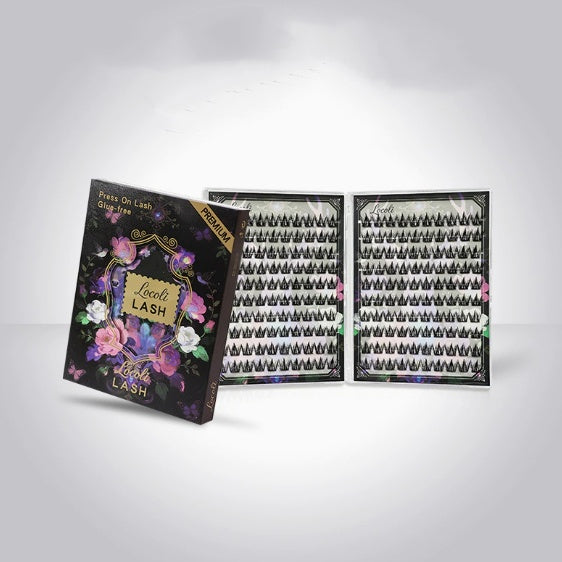 Self-adhesive Glue-free False Eyelashes with Tweezers